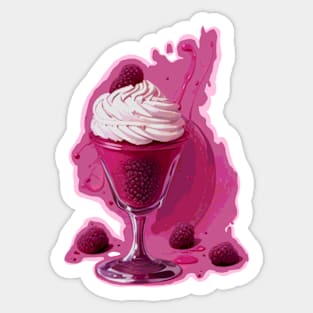 Raspberry sorbet splash Sticker